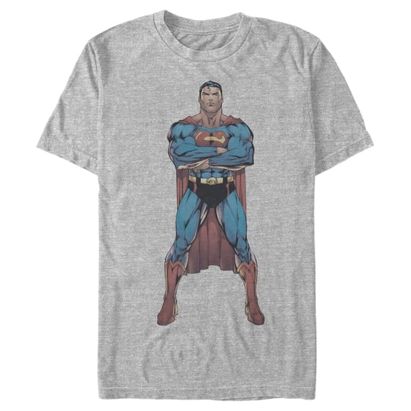 Men's Superman Bold Hero Pose  Graphic Tee Athletic Heather X Large