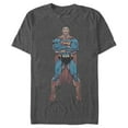 thumbnail image 1 of Men's Superman Bold Hero Pose Graphic Tee Charcoal Heather 2X Large, 1 of 4
