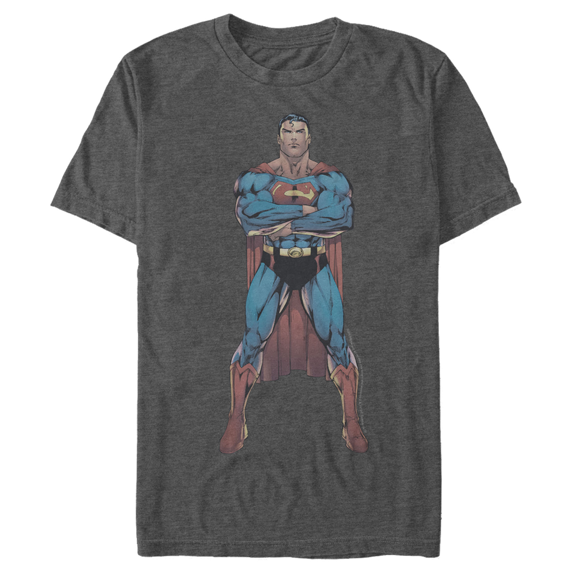 Men's Superman Bold Hero Pose  Graphic Tee Charcoal Heather Small - image 1 of 4
