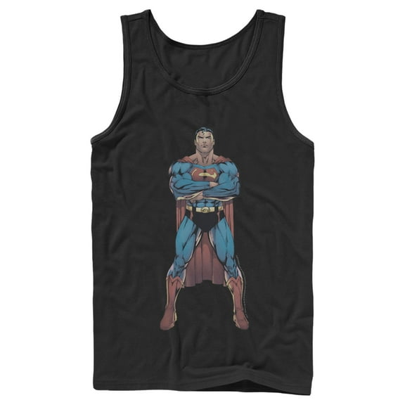 Men's Superman Bold Hero Pose  Tank Top Black Small