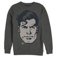 thumbnail image 1 of Men's Superman Classic Clark Kent Portrait Sweatshirt Charcoal Heather 3X Large, 1 of 3