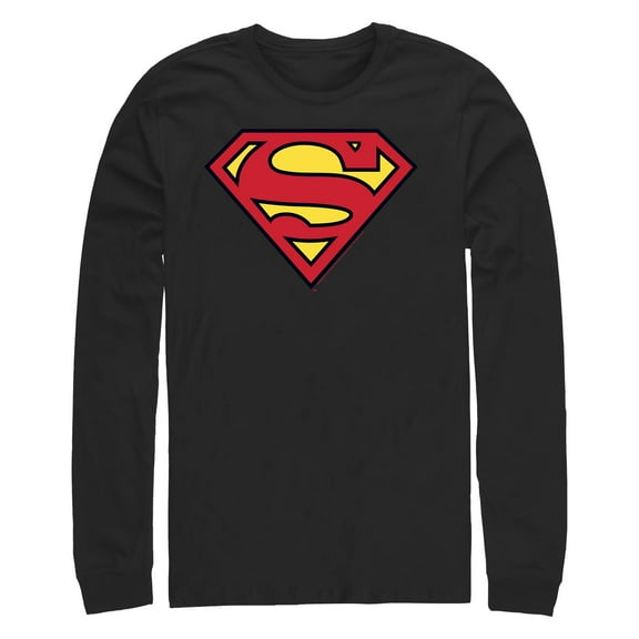 Men's Superman Classic Logo  Long Sleeve Shirt