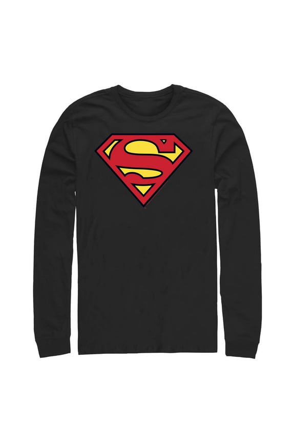 Men's Superman Classic Logo  Long Sleeve Shirt