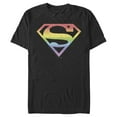 thumbnail image 1 of Men's Superman Classic Logo Rainbow Graphic Tee Black 2X Large, 1 of 5