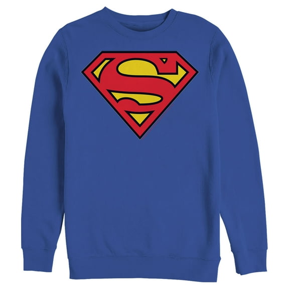 Men's Superman Classic Logo  Sweatshirt Royal Blue Small