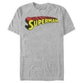 thumbnail image 1 of Men's Superman Classic Text Logo  Graphic Tee Athletic Heather 3X Large, 1 of 4