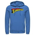 thumbnail image 1 of Men's Superman Classic Text Logo  Pull Over Hoodie Royal Blue 3X Large, 1 of 3