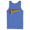 thumbnail image 1 of Men's Superman Classic Text Logo  Tank Top Royal Blue Large, 1 of 3