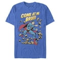 thumbnail image 1 of Men's Superman Come At Me Bro  Graphic Tee Royal Blue Heather X Large, 1 of 4