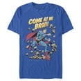 thumbnail image 1 of Men's Superman Come At Me Bro Graphic Tee Royal Blue Large, 1 of 4