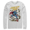 thumbnail image 1 of Men's Superman Come At Me Bro  Long Sleeve Shirt White Small, 1 of 3