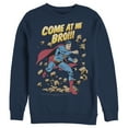thumbnail image 1 of Men's Superman Come At Me Bro  Sweatshirt Navy Blue X Large, 1 of 3