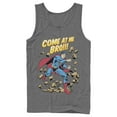 thumbnail image 1 of Men's Superman Come At Me Bro  Tank Top Charcoal Large, 1 of 3