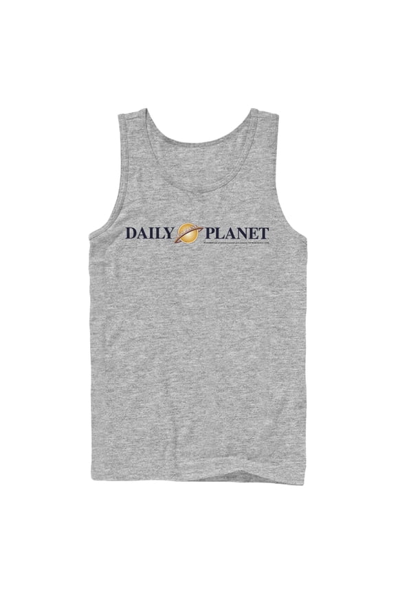 Men's Superman Daily Planet Logo Tank Top Athletic Heather X Large