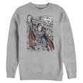 thumbnail image 1 of Men's Superman Daily Planet Newspaper  Sweatshirt Athletic Heather Large, 1 of 3