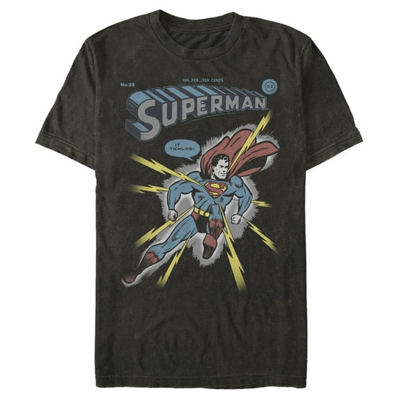 Men's Superman Electrified Graphic Tee Black X Large