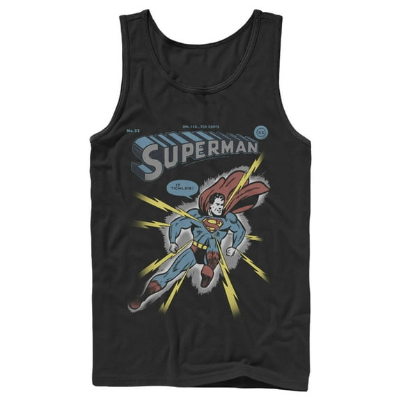 Men's Superman Electrified  Tank Top Black 2X Large