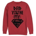 thumbnail image 1 of Men's Superman Father's Day Dad My Hero  Sweatshirt Red 3X Large, 1 of 3