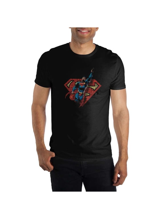 Men's Superman Flying S Shirt-Large
