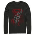 thumbnail image 1 of Men's Superman Grunge Hero Flight  Long Sleeve Shirt Black Small, 1 of 3