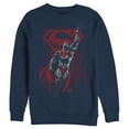 thumbnail image 1 of Men's Superman Grunge Hero Flight Sweatshirt Navy Blue X Large, 1 of 3