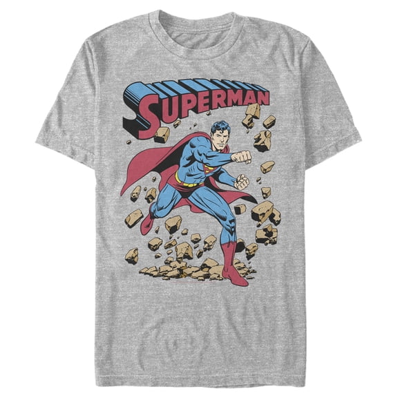 Men's Superman Hero Break Barriers  Graphic Tee Athletic Heather Small