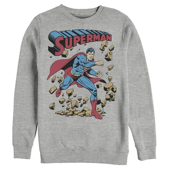 Men's Superman Hero Break Barriers  Sweatshirt Athletic Heather Medium