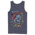 thumbnail image 1 of Men's Superman Hero Break Barriers  Tank Top Navy Blue Medium, 1 of 3