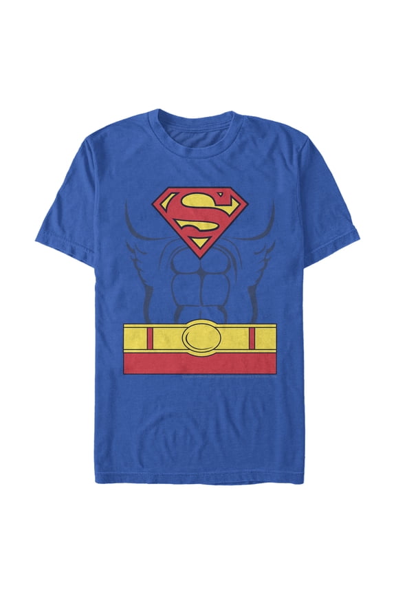 Men's Superman Hero Costume Graphic Tee Royal Blue 3X Large