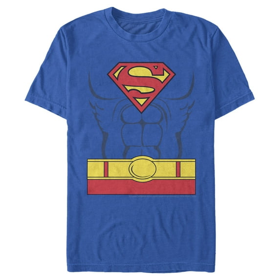 Men's Superman Hero Costume Graphic Tee Royal Blue Small
