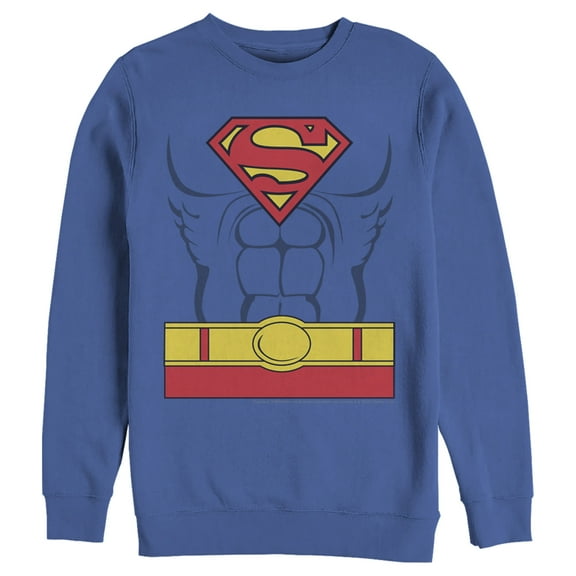 Men's Superman Hero Costume  Sweatshirt Royal Blue Small