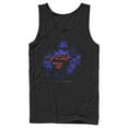 thumbnail image 1 of Men's Superman Hero Graffiti Neon Print  Tank Top Black 2X Large, 1 of 4