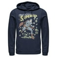 thumbnail image 1 of Men's Superman Hero Smash Barriers  Pull Over Hoodie Navy Blue 2X Large, 1 of 3