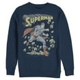 thumbnail image 1 of Men's Superman Hero Smash Barriers  Sweatshirt Navy Blue 3X Large, 1 of 3