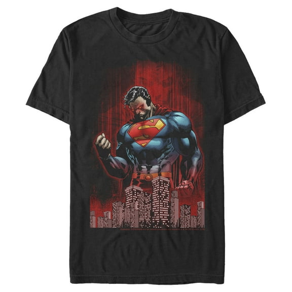 Men's Superman Hero Streaks  Graphic Tee Black 3X Large