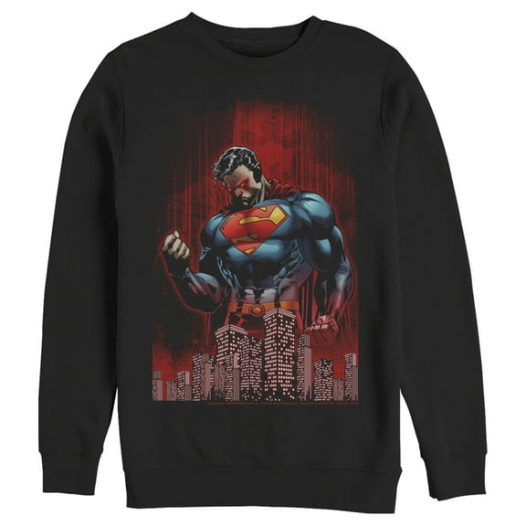 Men's Superman Hero Streaks Sweatshirt Black 2X Large
