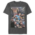 thumbnail image 1 of Men's Superman Hidden Hero Glimmer Graphic Tee Charcoal Heather X Large, 1 of 4