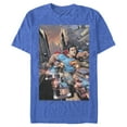 thumbnail image 1 of Men's Superman Hidden Hero Glimmer  Graphic Tee Royal Blue Heather 2X Large, 1 of 4