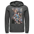 thumbnail image 1 of Men's Superman Hidden Hero Glimmer  Pull Over Hoodie Charcoal Heather 2X Large, 1 of 3