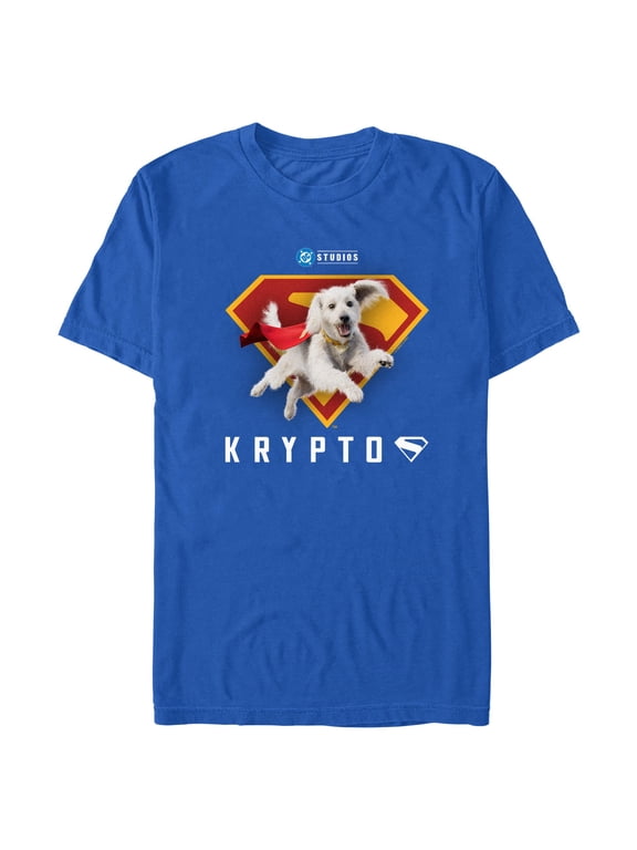 Men's Superman Krypto Red and Orange Logo Graphic T-Shirt