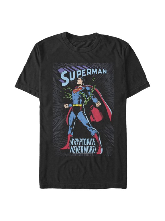 Men's Superman Kryptonite Nevermore Cover Graphic Tee Black Large