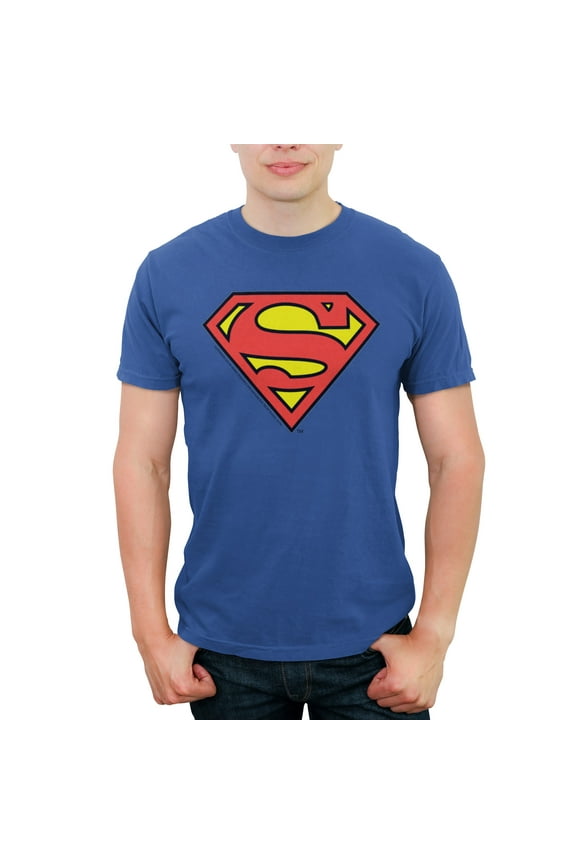 Men's Superman Logo Classic Graphic Tee Royal Blue 2X Large