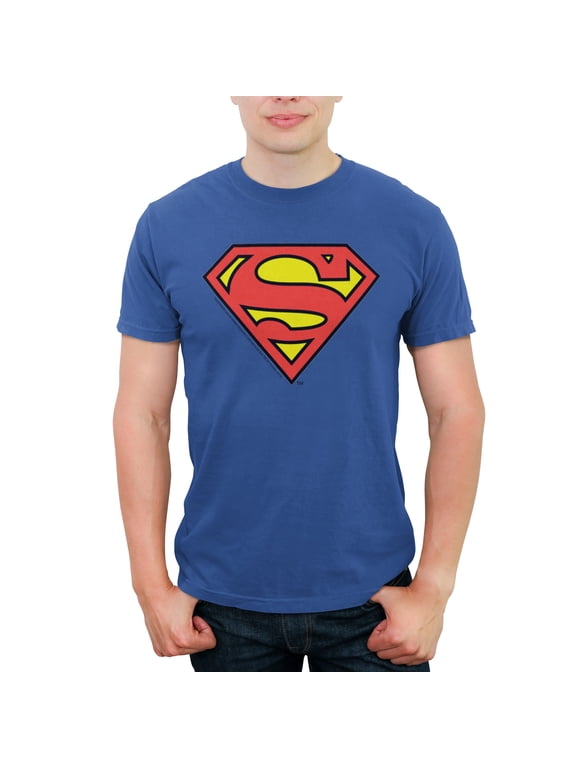 Men's Superman Logo Classic Graphic Tee Royal Blue Medium