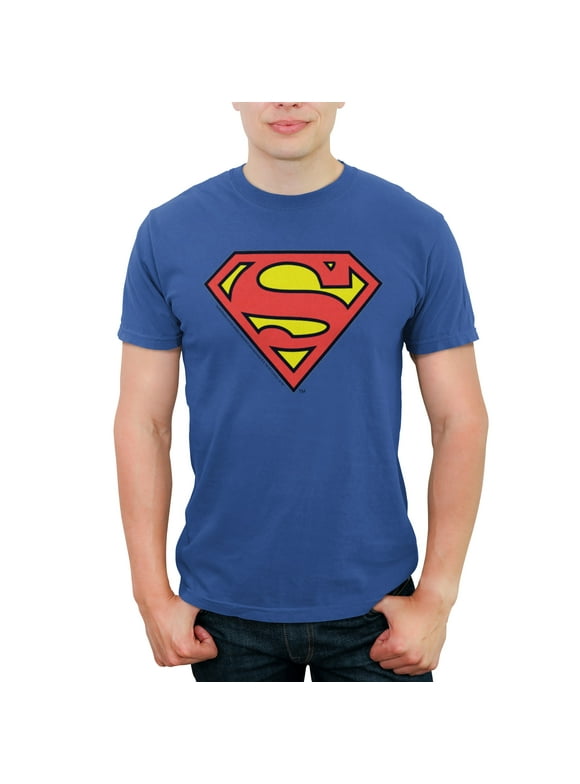 Men's Superman Logo Classic Graphic Tee Royal Blue Small