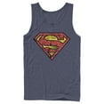 thumbnail image 1 of Men's Superman Logo Collage  Tank Top Navy Blue X Large, 1 of 3