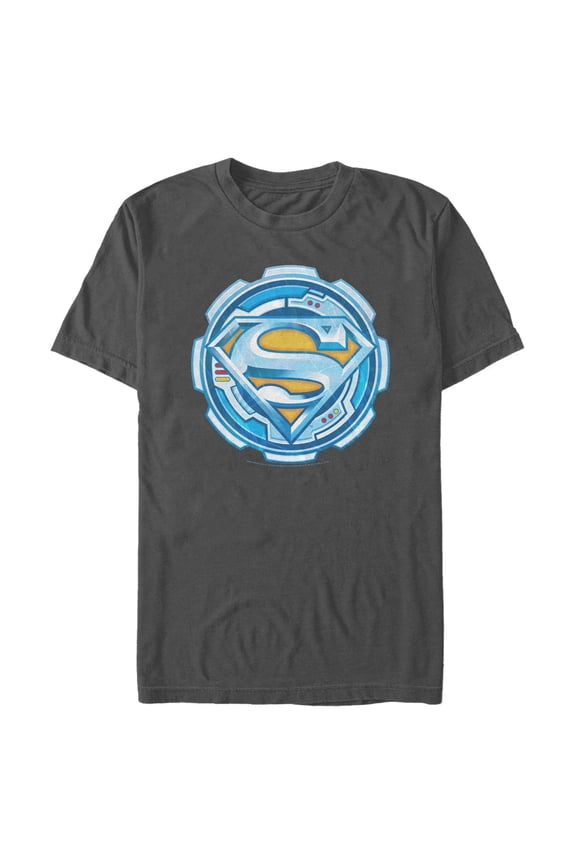 Men's Superman Logo Gear  Graphic Tee Charcoal 3X Large