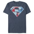 thumbnail image 1 of Men's Superman Logo Geometric Graphic Tee Navy Blue Heather Medium, 1 of 3
