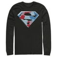 thumbnail image 1 of Men's Superman Logo Geometric  Long Sleeve Shirt Black Medium, 1 of 3