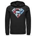 thumbnail image 1 of Men's Superman Logo Geometric  Pull Over Hoodie Black Small, 1 of 3