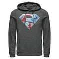 thumbnail image 1 of Men's Superman Logo Geometric  Pull Over Hoodie Charcoal Heather 2X Large, 1 of 3